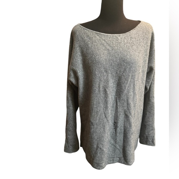 CASHMERE CHARTER CLUB LUXURY Boat Neck Gray Cashmere Sweater Size Medium Luxury - Picture 3 of 10